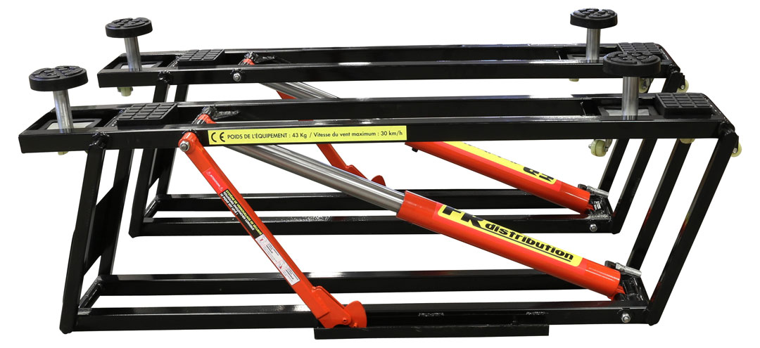 Pont Élévateur de paddock – 2.5T vue de cote 2 Pont Élévateur de paddock – 2.5T