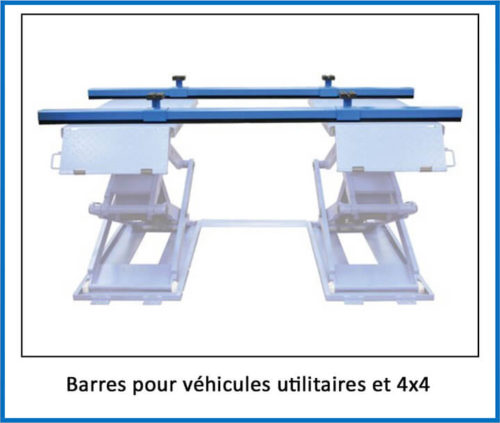Barres transversales 4×4 & VU pour ponts ciseaux - barres porteuses
