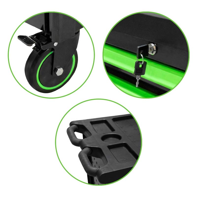 Servante-7tiroirs-verte-details Servante-7tiroirs-verte-details