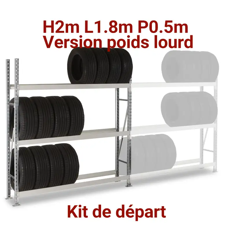 rayonnage-pneu-rack-metallique-pneumatique-rangement-garage-auto-poids-lourd double rayonnage pneu poids lourd