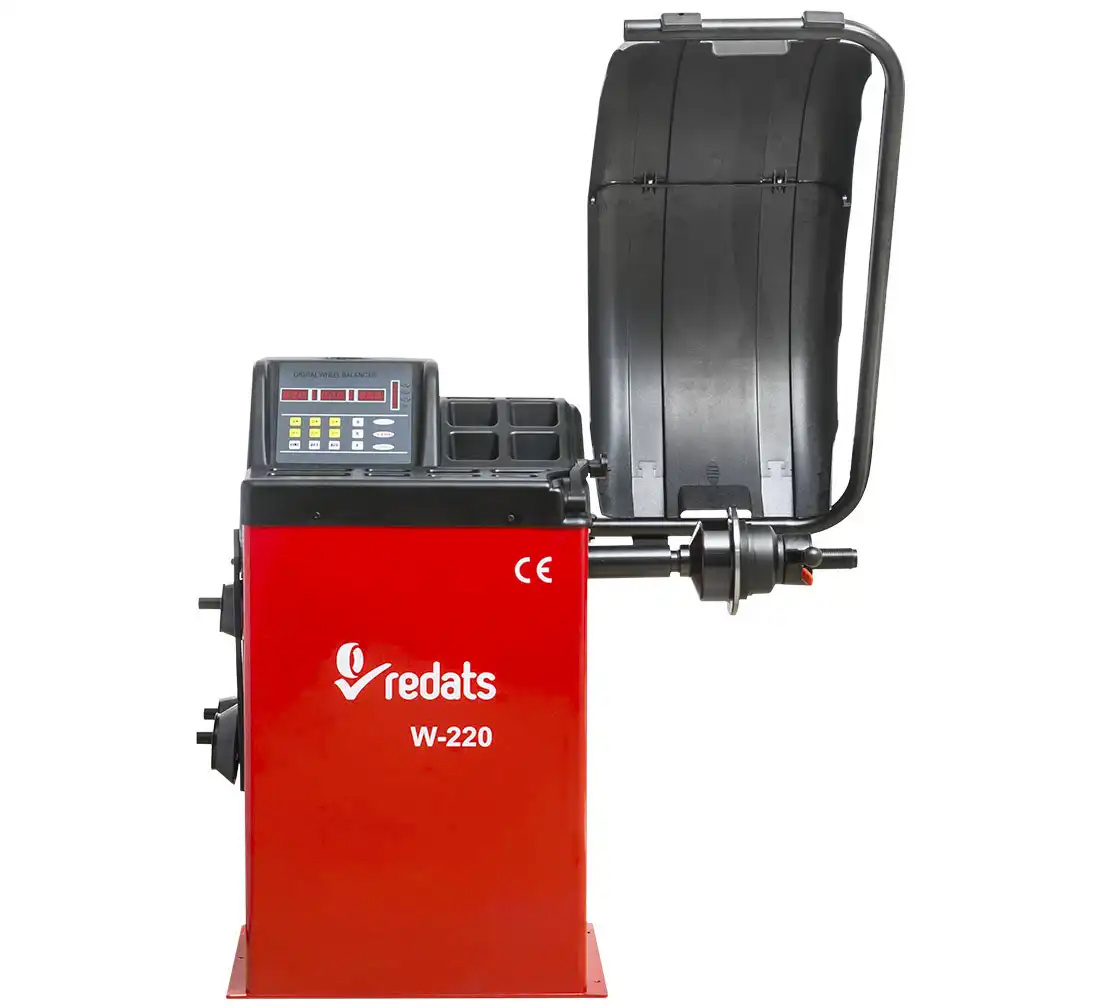 equilibreuse-pneu-automatique-REDATS-W-220-1 (2) pack équilibreuse de pneu, machine à pneu et démonte pneu automatique avec 3ieme bras