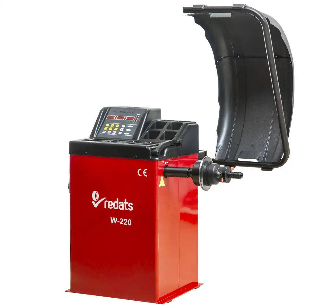 equilibreuse-pneu-automatique-REDATS-W-220 pack équilibreuse de pneu, machine à pneu et démonte pneu automatique avec 3ieme bras